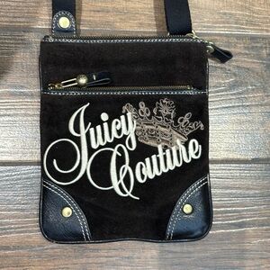 Juicy Couture Y2K Velour Crown Crossbody Bag